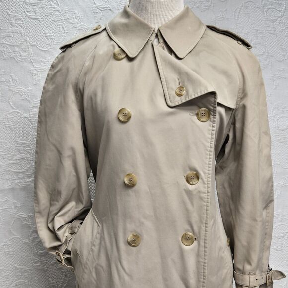 Burberrys Nordstrom Vintage Khaki Classic Belt Trench Coat Nova Check Old Money - Picture 1 of 14